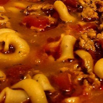 italian goulash recipe with trottole noodles feature photo