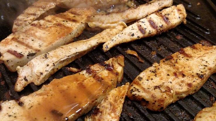 Sizzling Chicken Fajitas on the grill