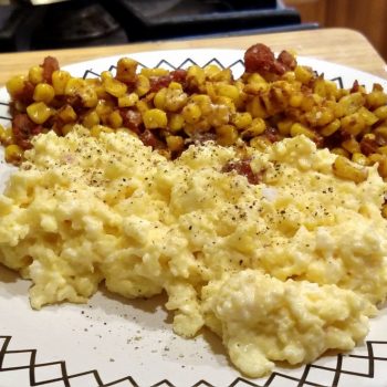southwestern scrambled eggs recipe on a plate