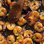 shrimp in hoisin sauce with peanut butter recipe photo